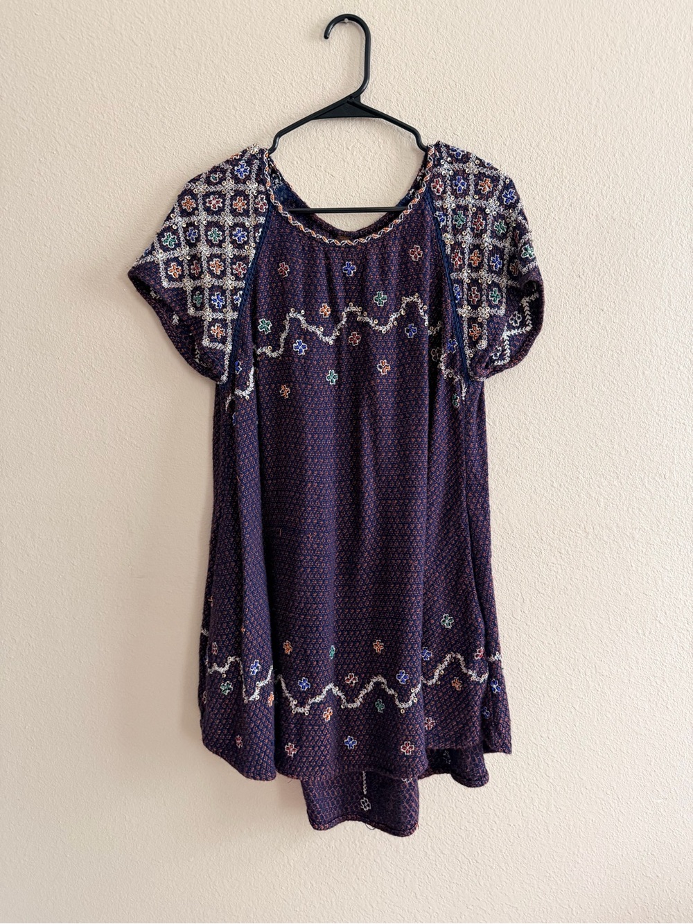 Free People In The Clouds Embroidered Mini Dress